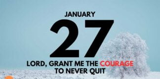 Never Quit – Daily Devotional for January 27 Never Quit daily Devotional for January 27