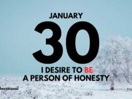The Virtue of Honesty daily Devotional for January 30