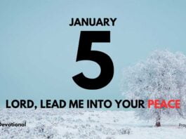 Find Peace in God’s Presence devotional for January 5