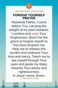 Prayer to forgive yourself