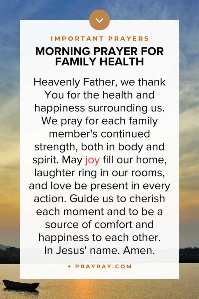 Prayer for family health