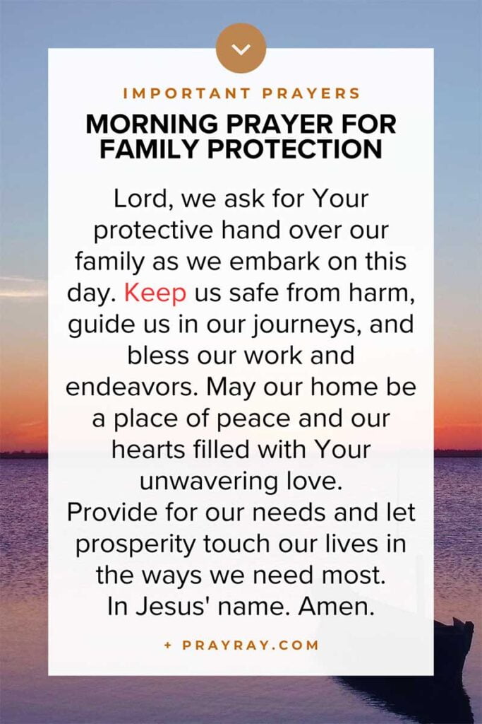 Morning prayer for family protection