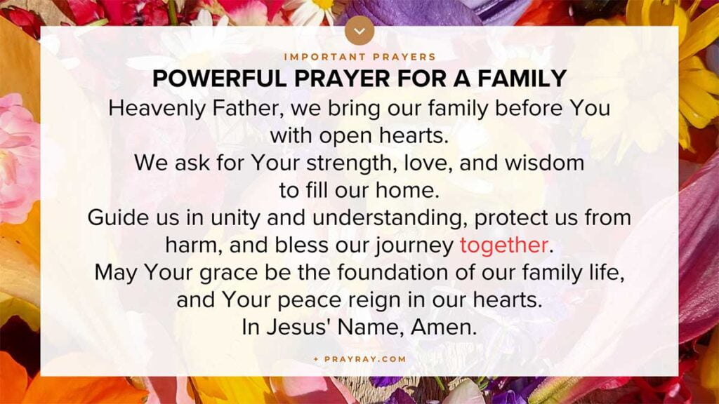 powerful prayer for family