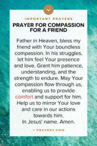 Prayer for compassion for a friend