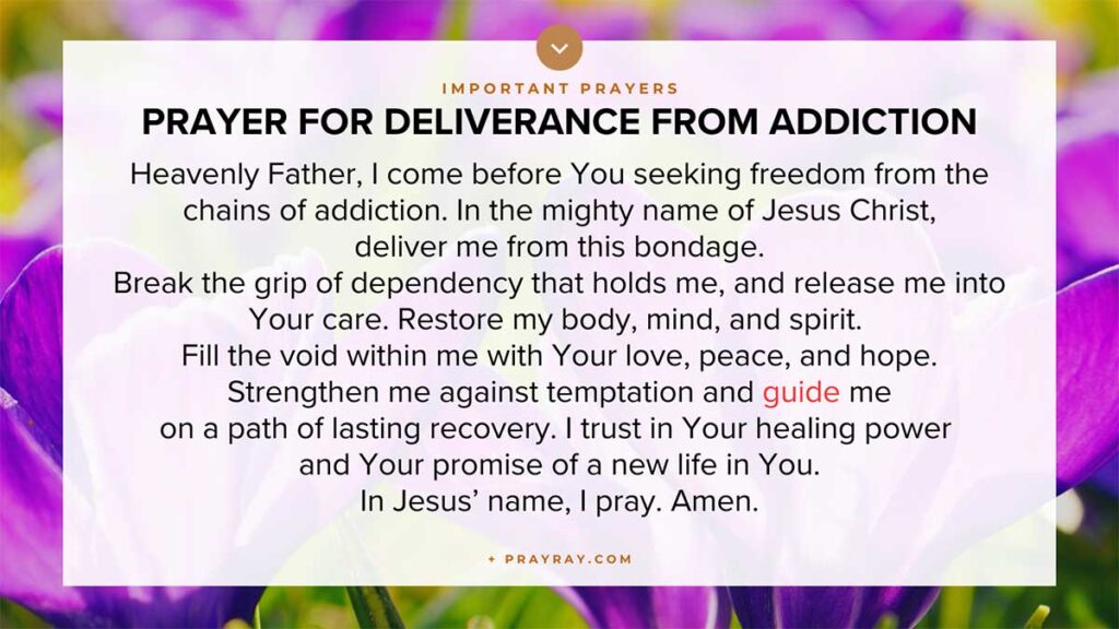 Prayer for deliverance from addiction
