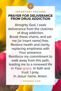 Prayer for deliverance from drug addiction