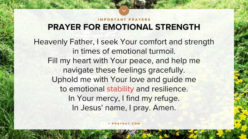 Prayer for emotional strength
