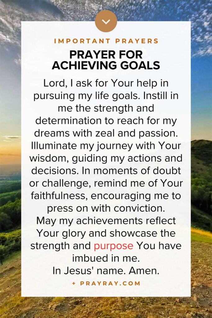 Prayer for achieving goals
