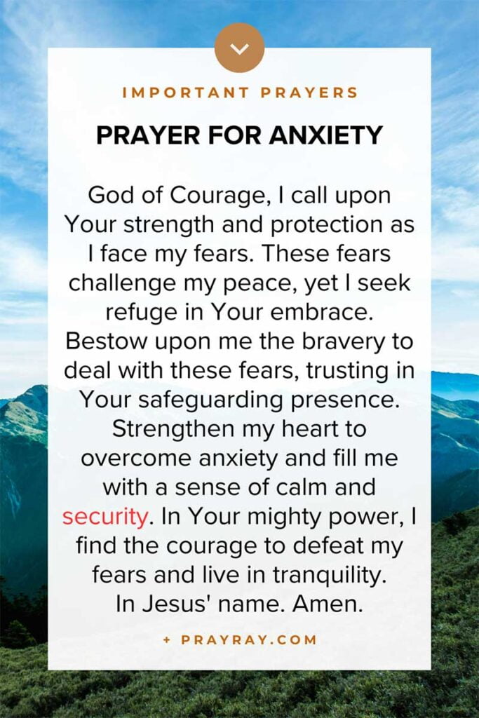 Prayer for anxiety