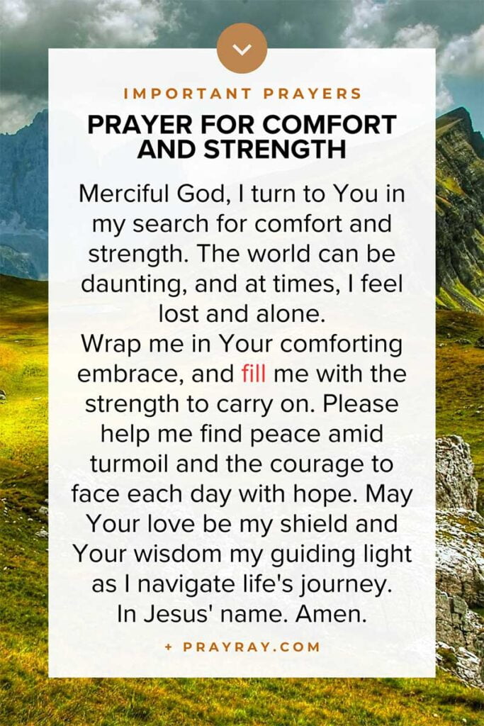 Prayer for comfort and strength