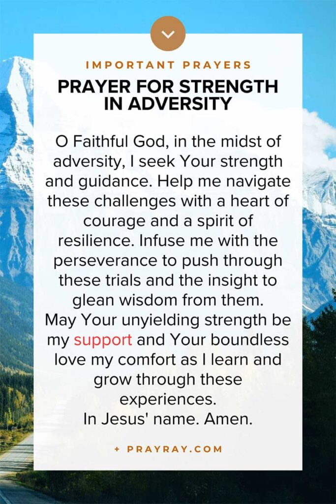 Prayer for strength in adversity