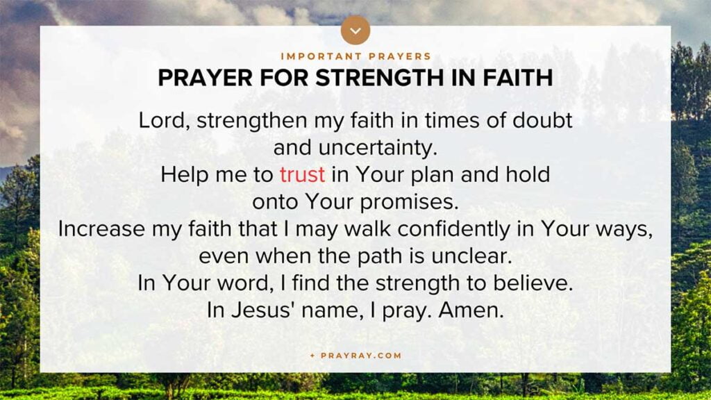 Prayer for strength in faith