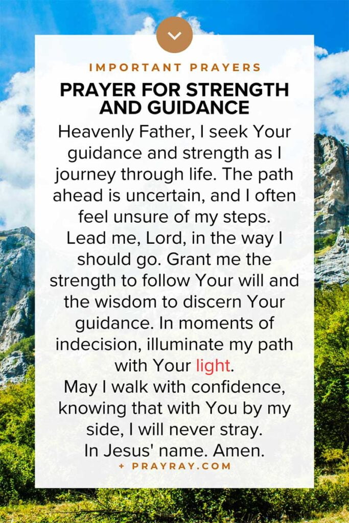 Prayer for strength and guidance