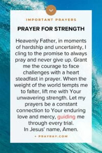 Prayer for strength never give up