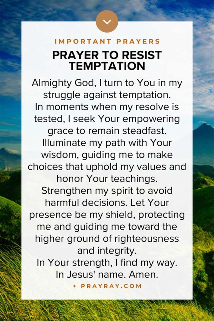 Prayer for strength to resist temptation