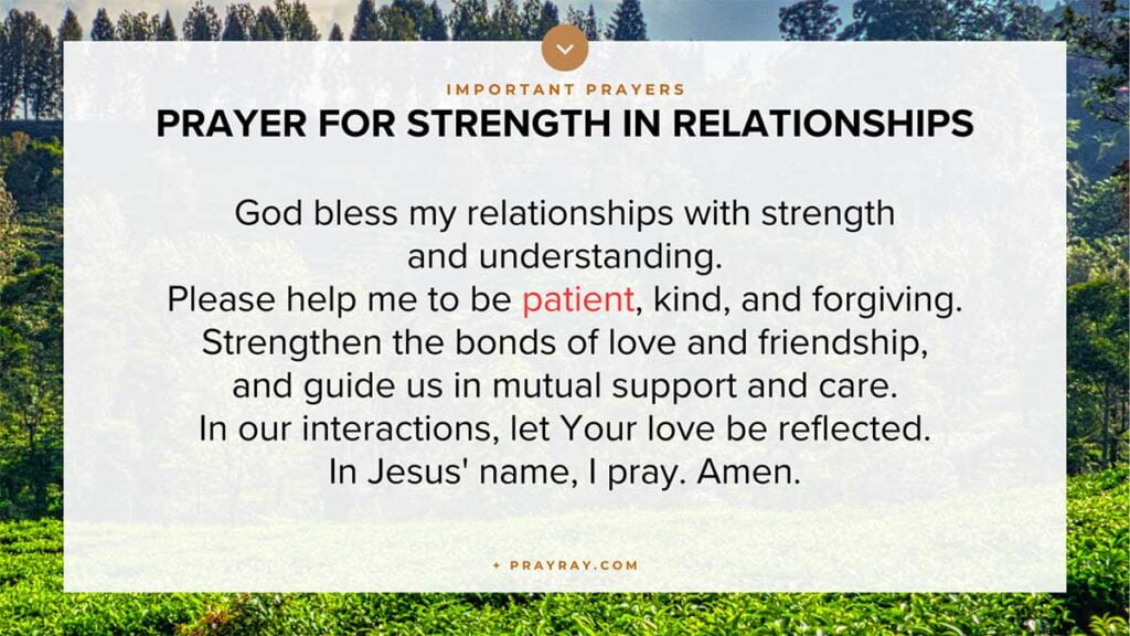 Prayer for strength in relationships