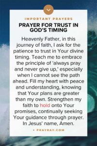 Prayer for trust in God’s timing