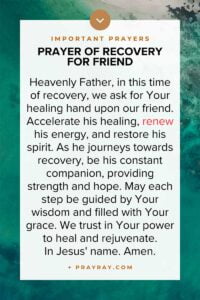 Short prayer for healing and recovery