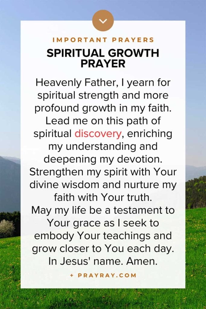 Spiritual growth prayer
