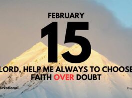 Faith Over Doubt daily Devotional for February 15