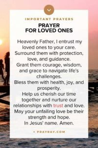 Prayer for loved ones