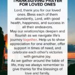 Thanksgiving prayer for loved ones
