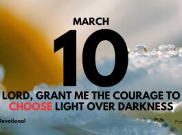 Choose Light Over Darkness daily Devotional for March 10