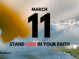 Stand Firm in Unjust Times daily Devotional for March 11
