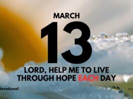 Live Through Hope daily Devotional for March 13