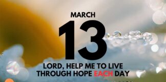 Live Through Hope – Daily Devotional for March 13 Live Through Hope daily Devotional for March 13