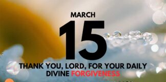 Daily Divine Forgiveness – Daily Devotional for March 15 Daily Divine Forgiveness daily Devotional for March 15