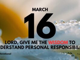 Power of Personal Responsibility daily Devotional for March 16