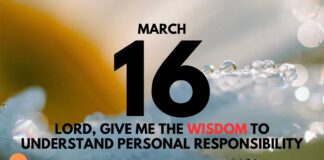 Power of Personal Responsibility – Daily Devotional for March 16 Power of Personal Responsibility daily Devotional for March 16