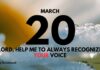 Hearing God Through Scripture – Daily Devotional for March 20 Hearing God Through Scripture daily Devotional for March 20