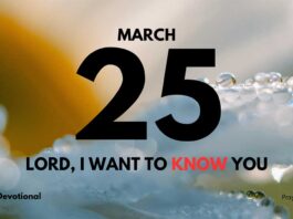 Knowing About God daily Devotional for March 25