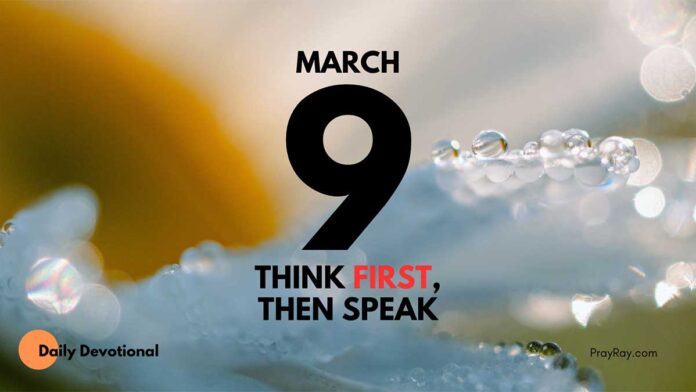 Think About What You Say Daily Devotional for March 9