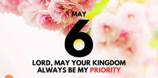 Keep God in First Place – Daily Devotional for May 6 Keep God in First Place daily Devotional for May 6