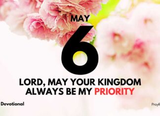 Keep God in First Place – Daily Devotional for May 6 Keep God in First Place daily Devotional for May 6