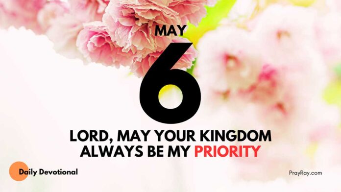 Keep God in First Place daily Devotional for May 6