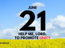 Sow Seeds of Peace daily Devotional for June 21