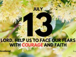 Face Fear with God daily Devotional for July 13