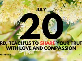 Teaching Faith daily Devotional for July 20