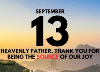 Rejoicing in the Lord – Daily Devotional for September 13 Rejoicing in the Lord – Daily Devotional for September 13