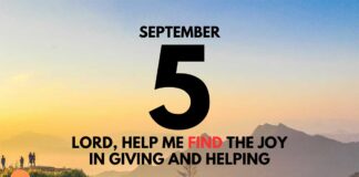 The Joy of Helping Others – Daily Devotional for September 5 The Joy of Helping Others Daily Devotional for September 5