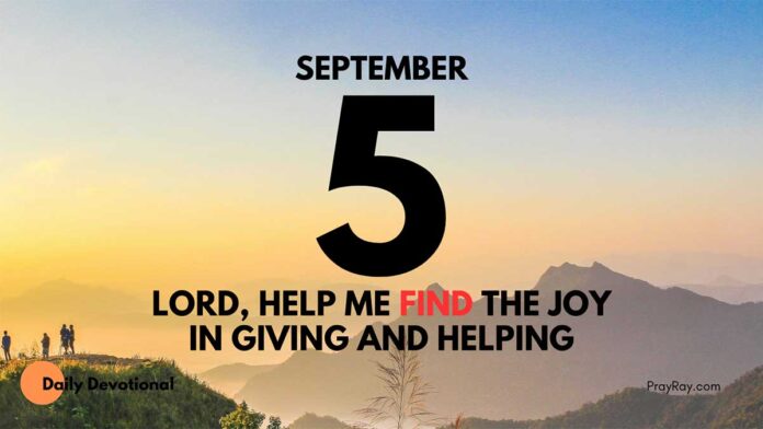 The Joy of Helping Others Daily Devotional for September 5