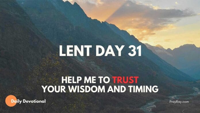 Lenten Devotional - Day 31: Control Less Lenten Devotional - Day 31: Control Less
