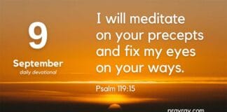 A Prayerful Mind – Daily Devotional for September 9 Prayerful Mind Daily Devotional for September 9