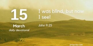 Seeing the Light – Daily Devotional for March 15 Seeing the Light daily Devotional for March 15