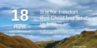 Free to Be You – Daily Devotional for March 18 Free to Be You daily Devotional for March 18