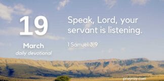 The Gentle Whisper – Daily Devotional for March 19 The Gentle Whisper daily Devotional for March 19